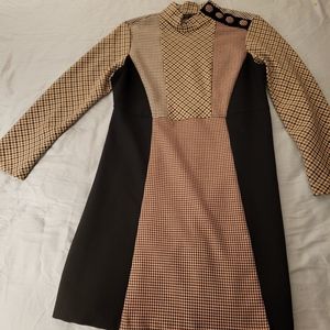 Zara dress Size US M (Fits like a Small), brown and black